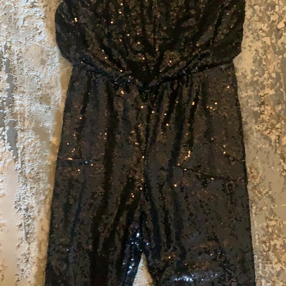 Black sequin jumpsuit. Size 2.JAYGODFREY - Picture 5 of 13